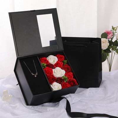 Black Flower Gift Box Set packaging