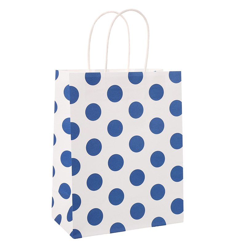 Blue Polka Dot Paper Bag Single packaging