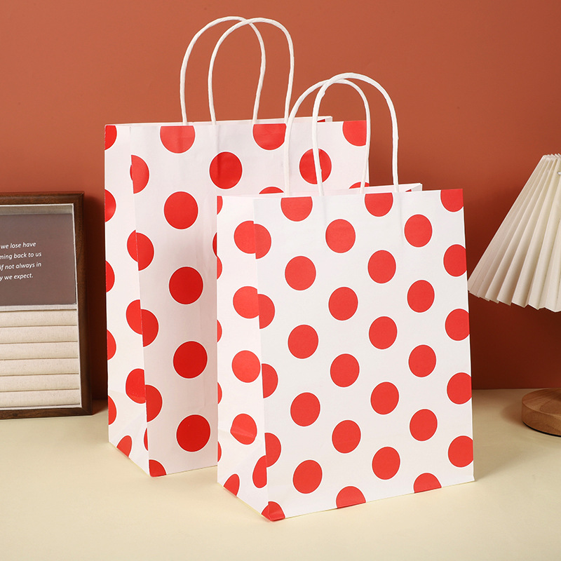 Red Polka Dot Paper Bag Pair packaging